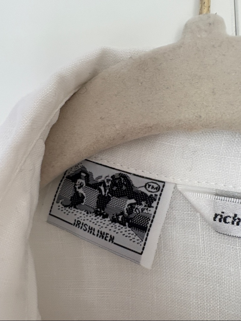100% Irish Linen & Lace button up shirt S - Picture 9 of 12